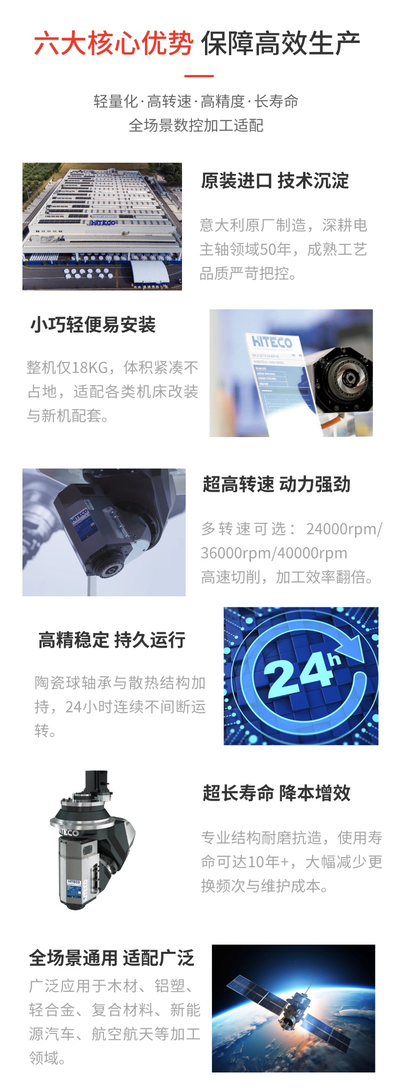 意大利HITECO电主轴QX系列